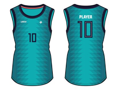 Kadınlar Kolsuz Spor Tişörtü Tasarım Konsepti İllüstrasyon Vektörü Kızlar için uygun Futbol, netbol, Futbol, Voleybol, tenis, badminton forması. 