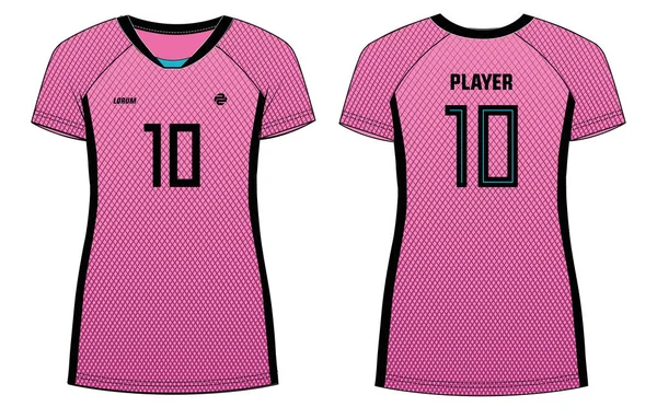 Women Sports Shirt Konsep Desain Jersey Illustration Vector Cocok Untuk - Stok Vektor