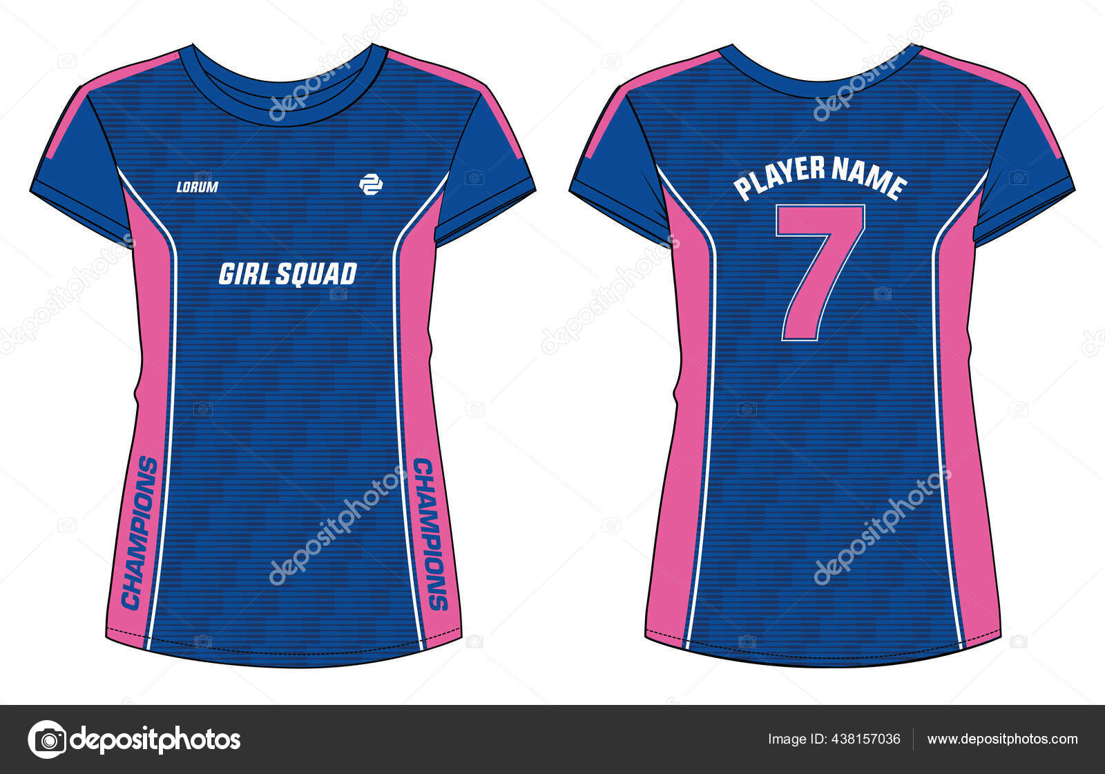 Women Sports Shirt Jersey Design Concept Illustration Vector Suitable Girls  Stock Vector by ©faalil 438157036