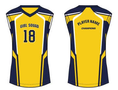 Kadınlar Kolsuz Tank Spor tişörtü tasarım konsepti kızlar ve bayanlar futbol, netbol, futbol, badminton, tenis, voleybol forması için uygun Illustration Vector.