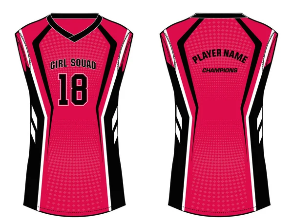 Women Sleeveless Tank Top Sports Shirt Jersey Design Concept Illustration — 스톡 벡터