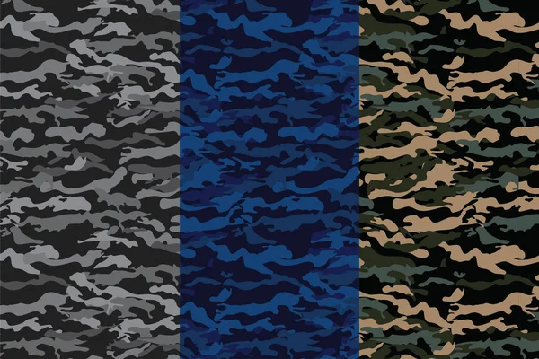 Naadloze Camouflage Abstract Patroon Military Camouflage Patroon Design Element Voor — Stockvector