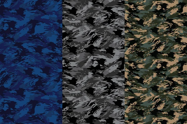 Naadloze Camouflage Abstract Patroon Military Camouflage Patroon Design Element Voor — Stockvector