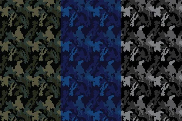 Camuflagem Sem Costura Padrão Abstrato Camuflagem Militar Elemento Design Padrão — Vetor de Stock