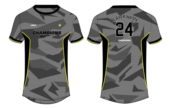Camouflage Sports Shirt Design Konzept Vektorvorlage Sport Trikot Konzept Mit — Stockvektor