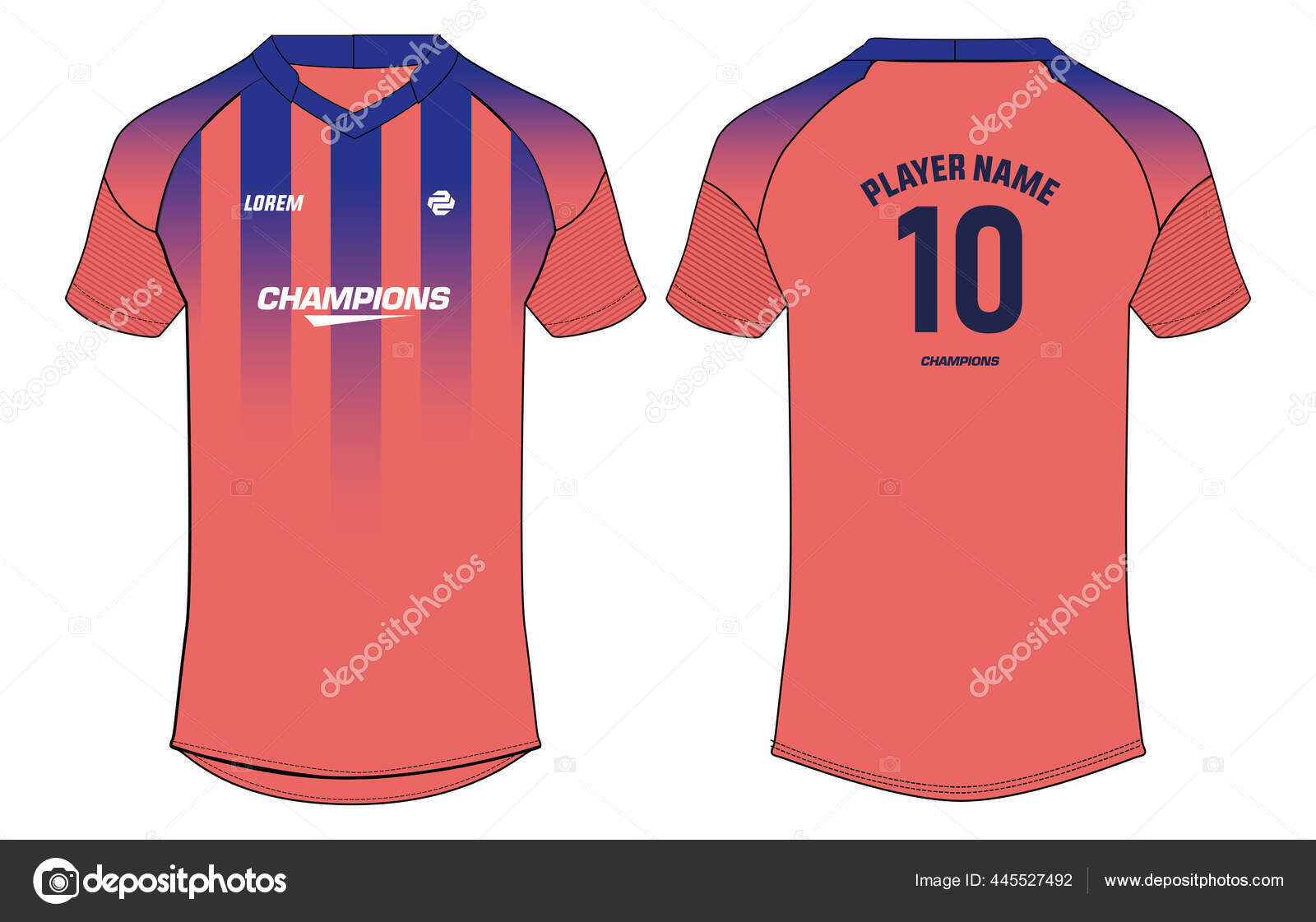 Download Sports Jersey Shirt Design Concept Vector Template Football Concept Front Stock Vector Royalty Free Vector Image By C Faalil 445527492
