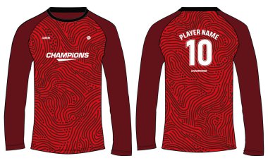 Spor forması tasarımı konsept vektör şablonu, futbol, kriket, voleybol, rugby, tenis ve badminton forması için ön ve arka görüşlü ABD forma konsepti