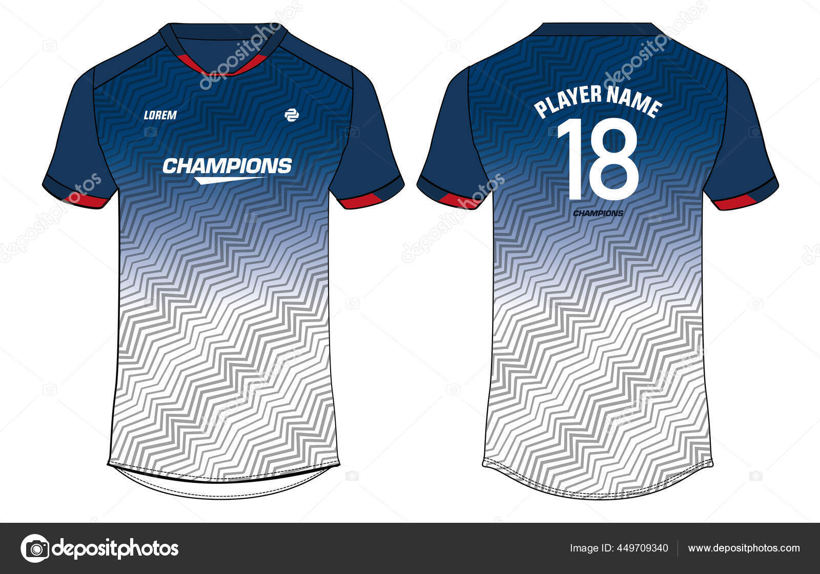 Sports t shirt design football jersey concept Vector Image