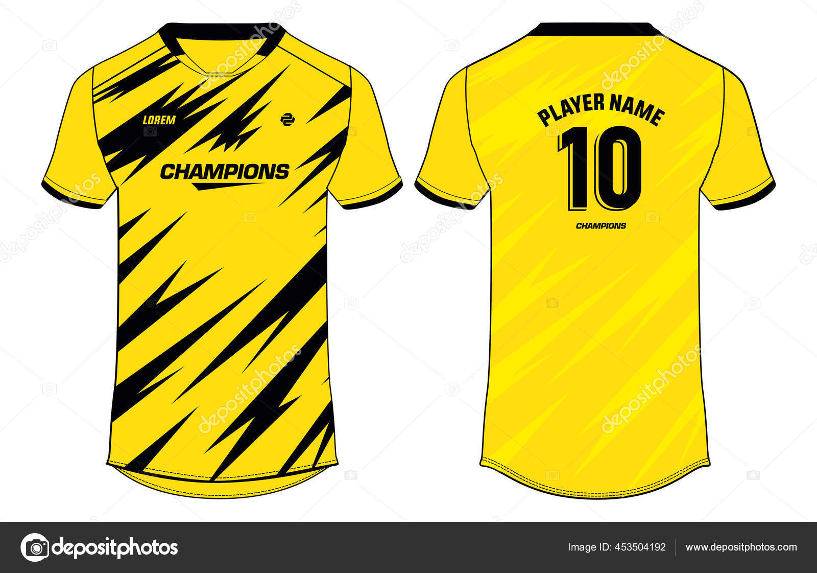 Sports Jersey Shirt Design Concept Vector Template Football Jersey