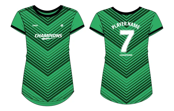 Mujer Sports Jersey Concepto Diseño Camiseta Ilustración Adecuada Para Niñas — Archivo Imágenes Vectoriales