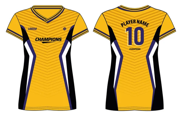 Women Sports Jersey Shirt Designkonzept Illustration Geeignet Für Mädchen Und — Stockvektor
