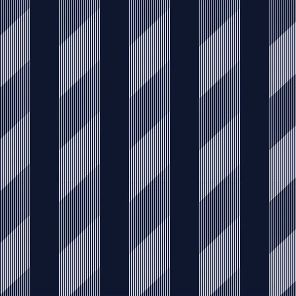 Seamless Halftone Stripe Line Pattern Vector Black Background Fabric Textile — Stock Vector