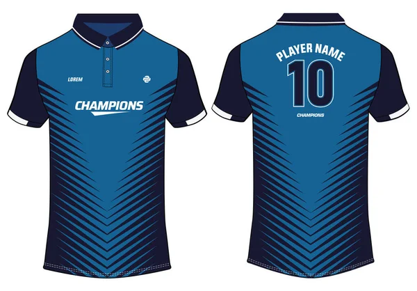 Sport Polo Kragen Shirt Jersey Design Vektorschablone Cricket Jersey Konzept — Stockvektor
