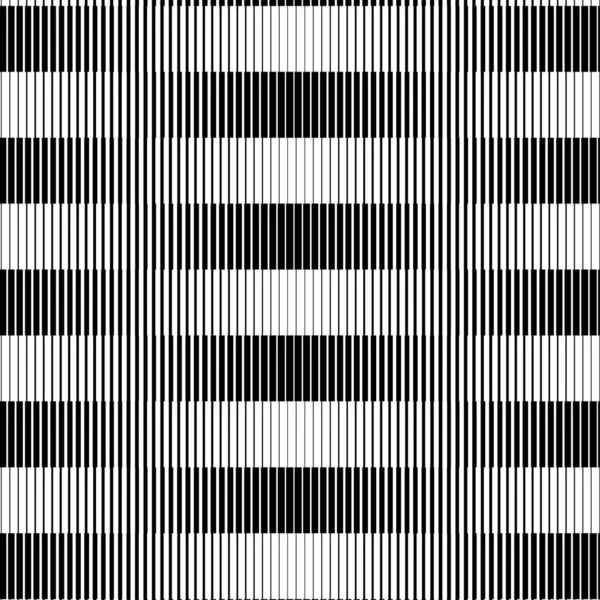 Seamless Halftone Horizontal Stripe Line Pattern Vector Black Background Fabric — Stock Vector