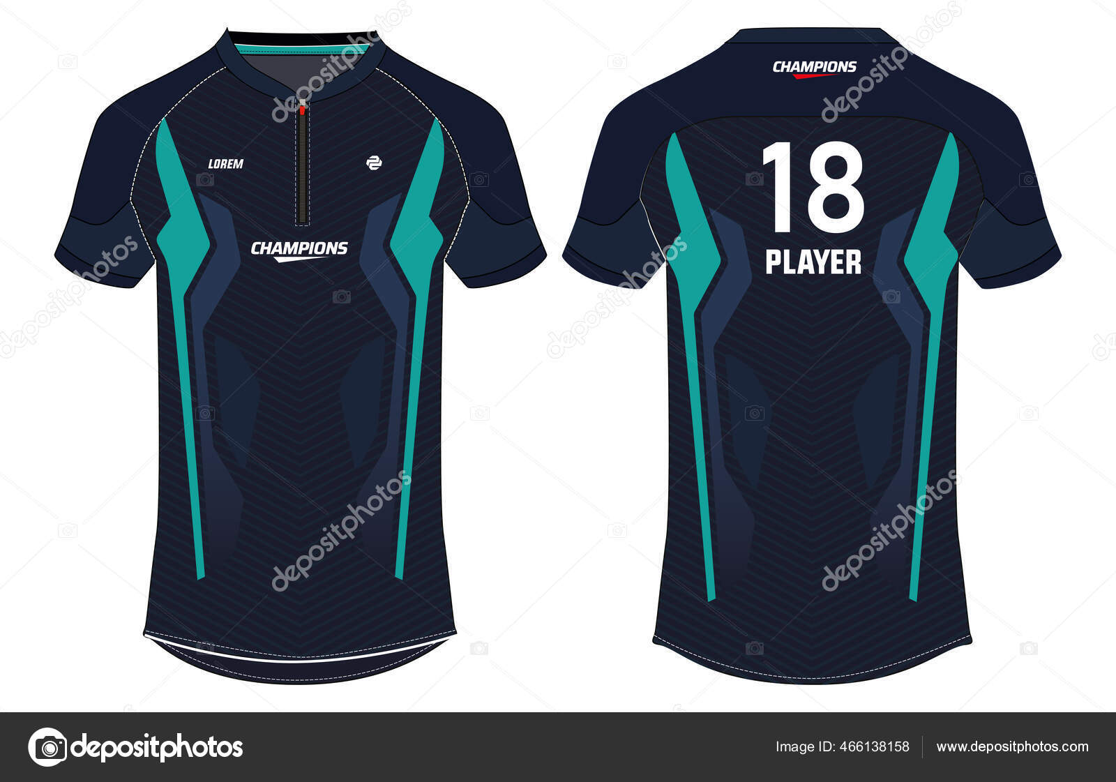 Sports Polo Collar Shirt Jersey Design Vector Template Cricket