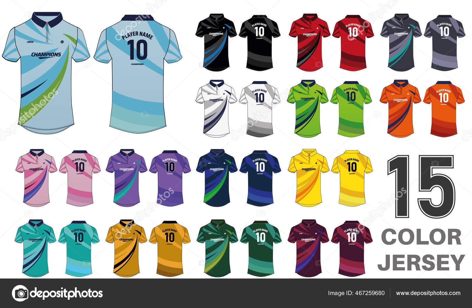 Sports Polo Collar Shirt Jersey Design Set Vector Template Cricket Stock Illustration by ©faalil #467259680 Sports Polo Collar Shirt Jersey Design Set Vector Template Cricket Stock Illustration By ©Faalil #467259680