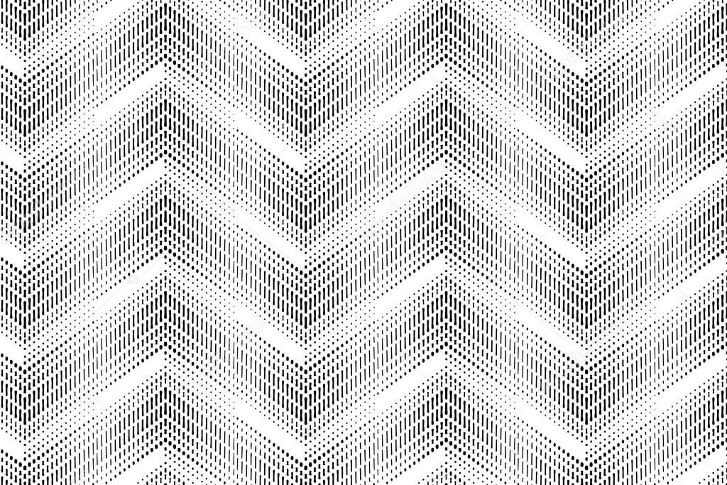 Seamless halftone chevron pattern vector on black background for Fabric and textile printing, jersey print, wrapping paper, backdrops and , packaging, web banners