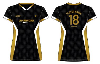 Kadınlar Spor forması tasarım konsepti Voleybol forması, futbol, badminton, futbol, netbol ve tenis, spor için v boyun forması takımı