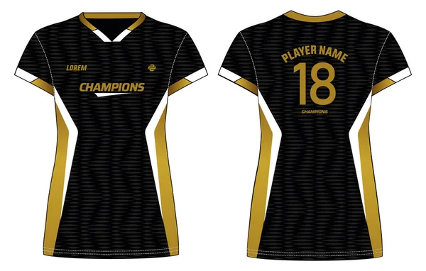 Women Sports Jersey Shirt Design Konzept Illustration Geeignet Für Mädchen — Stockvektor