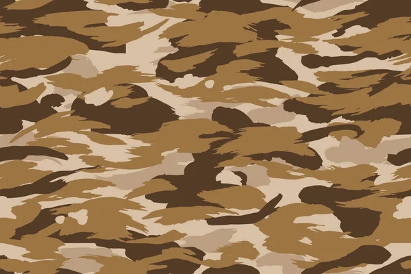 Seamless Desert Camouflage Abstract Pattern Military Camouflage Repeat Pattern Design — Vetor de Stock