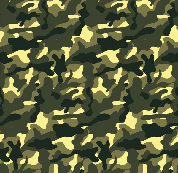 Seamless Classic Camouflage Abstract Pattern Military Camouflage Repeat Pattern Design — Vetor de Stock