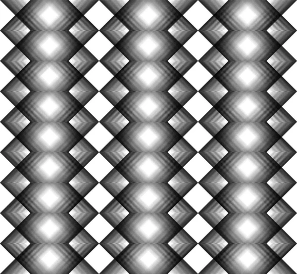 Бесшовная Полутоновая Геометрическая Линия Полосы Вектор Рисунка Черном Фоне Тканевой — стоковый вектор