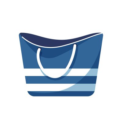 Yaz plajı çizgili çantanın vektör çizimi