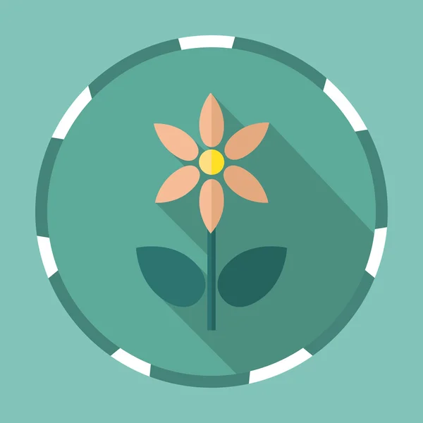 Blume flach Symbol — Stockvektor