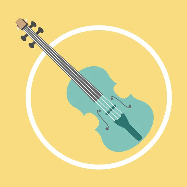 Icône plate violon — Image vectorielle