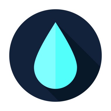 su damlası düz simgesi