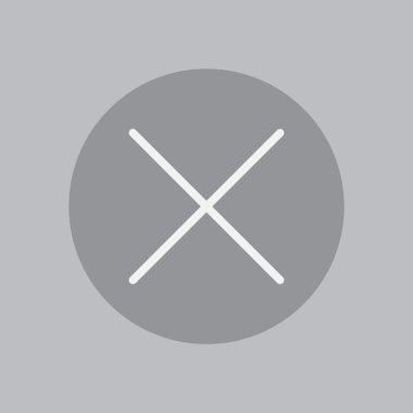 Gri simgesi çapraz