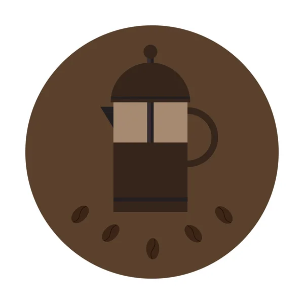 Kávé vízforraló ikon — Stock Vector