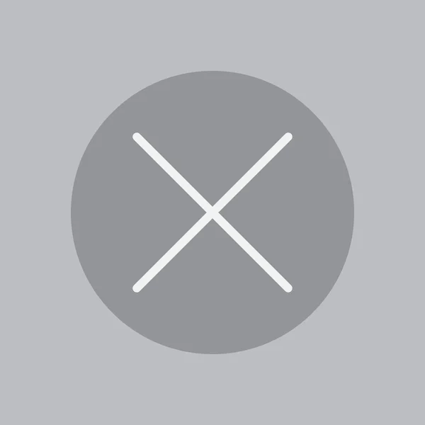Grey cross  icon — Stock Vector