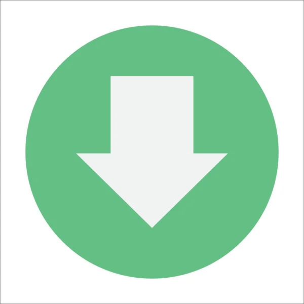 Grünes Download-Symbol. — Stockvektor