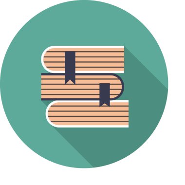 yer imleri ile kitap yığını