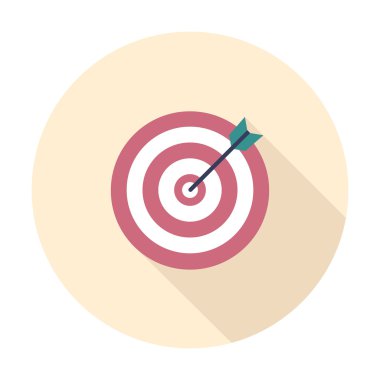 Hedef ve ok simge tasarlamak.