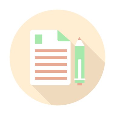 kalem simgesine sahip belge.