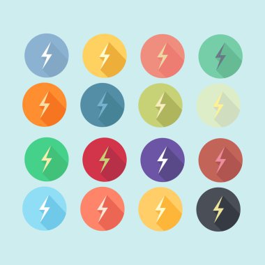 Yıldırım simgeler illüstrasyon