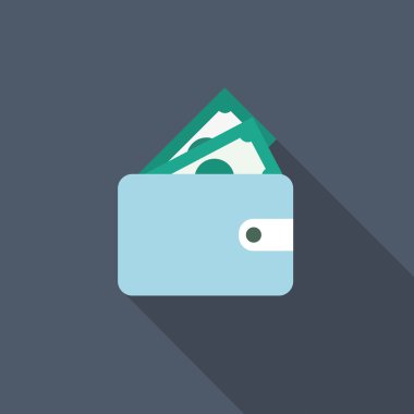 m-cüzdan düz simgesi