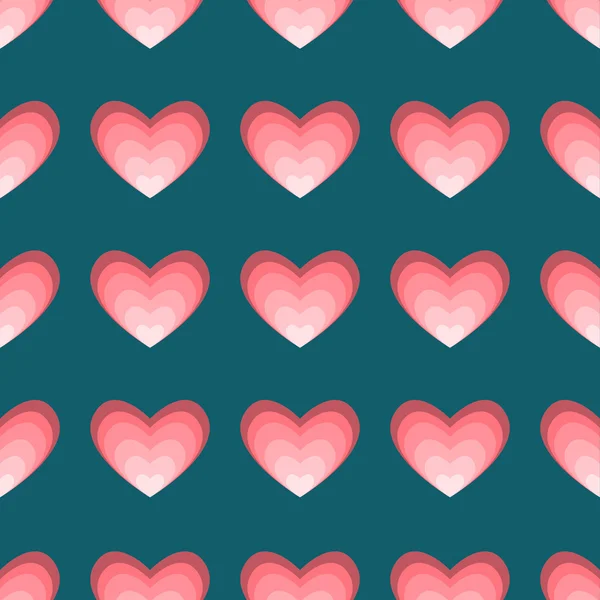 Seamless  pattern with hearts — Stock Vector