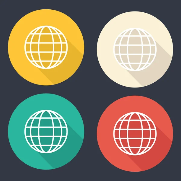 Globe icons illustration — Stock Vector