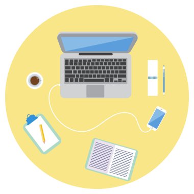 Yaratıcı office çalışma alanı