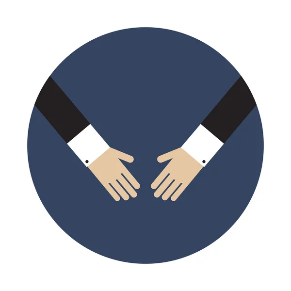 Ikona znaku uścisk dłoni — Wektor stockowy