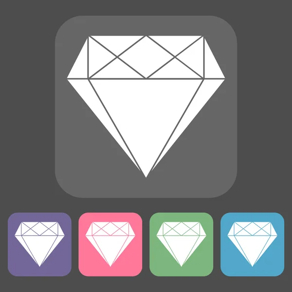 Kolekcja ikony elementów diamentów — Wektor stockowy