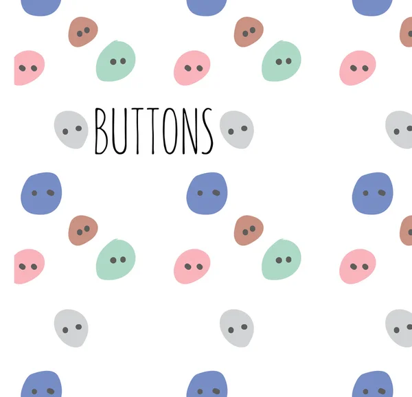 Cute buttons seamless pattern — Stock Vector