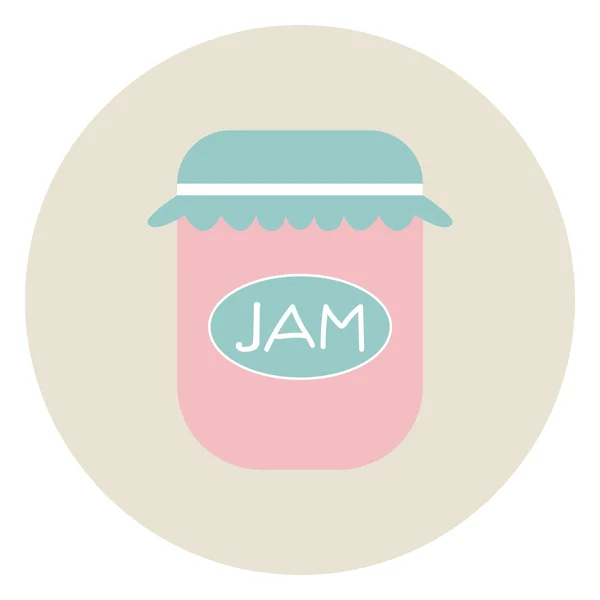 Glass jar with  jam icon. — Διανυσματικό Αρχείο