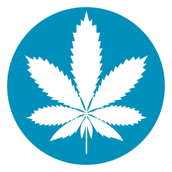 Cannabis ikonen isolerade — Stock vektor