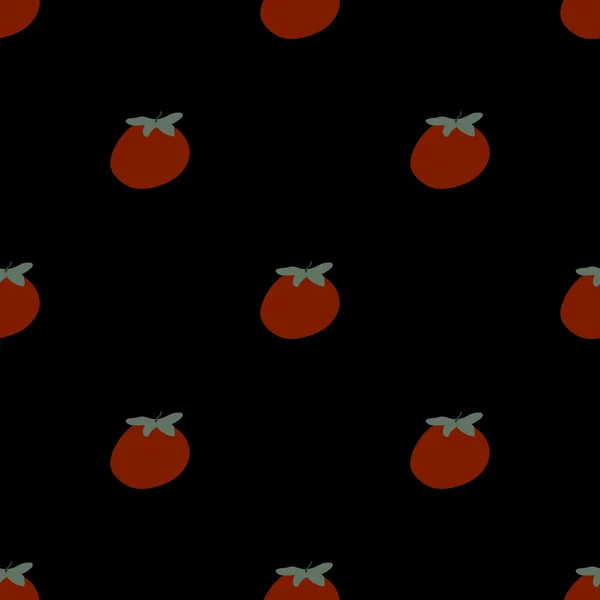 Sömlöst mönster med röda tomater — Stock vektor