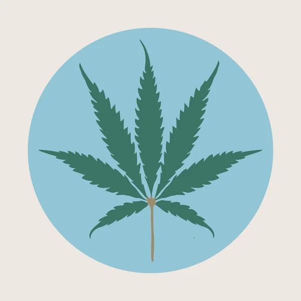 Icono de cannabis aislado — Vector de stock