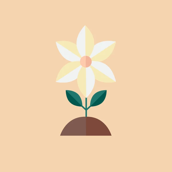 Bonito Crescer flor — Vetor de Stock